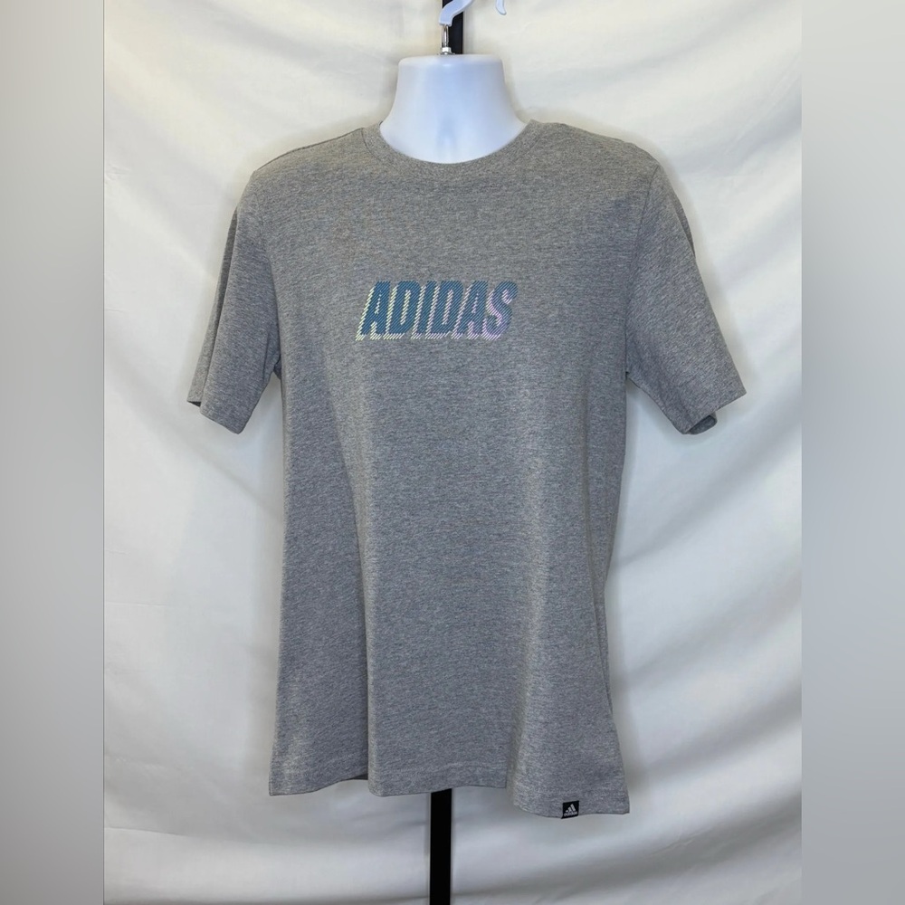 Men’s Adidas Verbiage Tee Grey JF6655 NWT